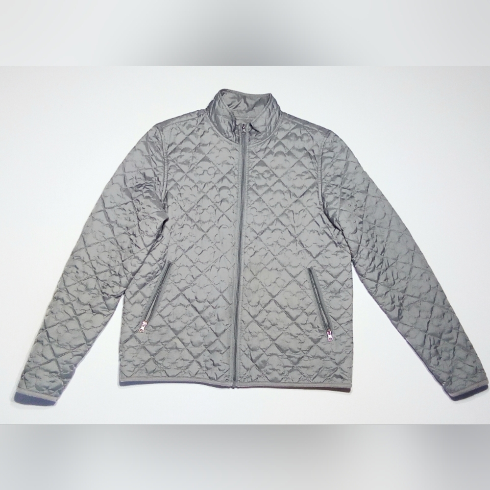 Men's Medium Disney Light Quilted Gray Jacket